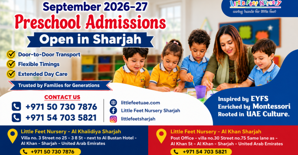 preschool admissions Sharjah September 2026-27